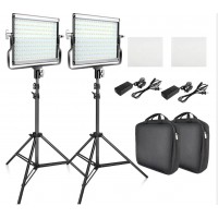 Светодиодный прибор Samtian L4500 Bi-Color (комплект из двух приборов с двумя стойками)