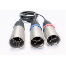 Аудиокабель переходной XLR5 (Male) - 2 XLR3 (Male)
