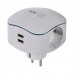 Разветвитель электрический ЭРА SP-3e-USB-2A на 3 розетки