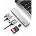Картридер UGreen 2xType C to 3 USB 3.0 + SD/Micro SD + USB-C Space Gray