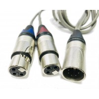 Кабель XLR 5-Pin (F) - 2 XLR 3-Pin (M) 0,5 метра