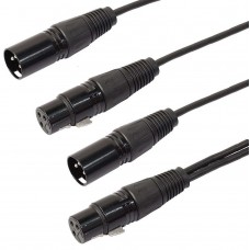 Разветвитель XLR(f) - 1 XLR(f) 2 XLR(m) 0,3 м Разветвитель XLR(f) - 1 XLR(f) 2 XLR(m) 0,3 м