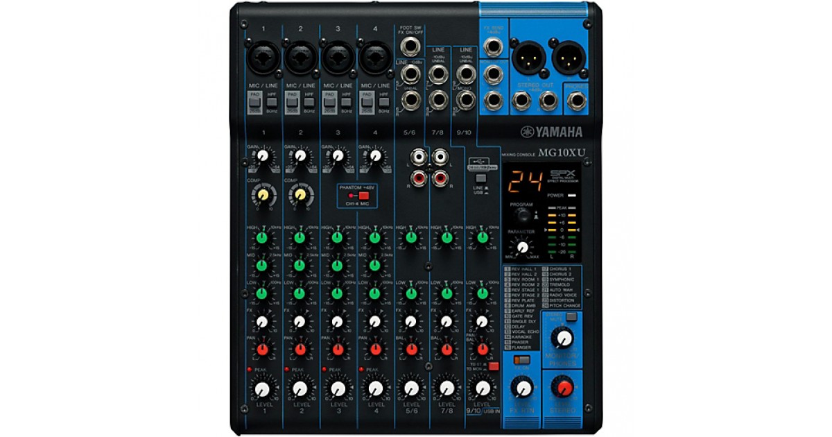 Микшерный пульт Yamaha MG-10XU- взять в аренду недорого.